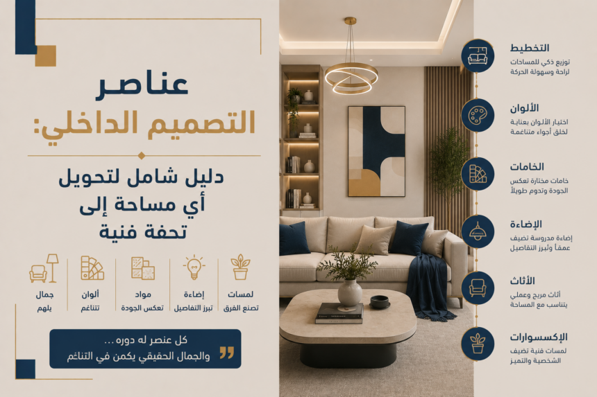 عناصر التصميم الداخلي